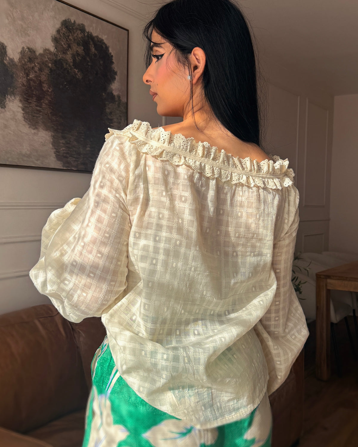 Marguerite : Patron de blouse à manches bouffantes
